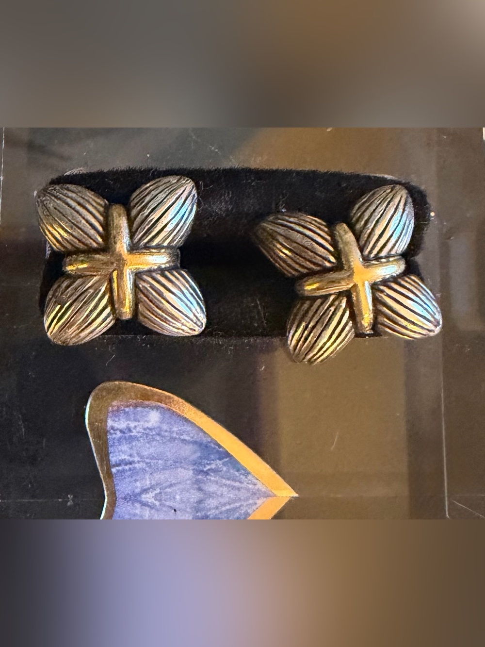 Brighton Two-Tone Floral Stud Earrings- retired